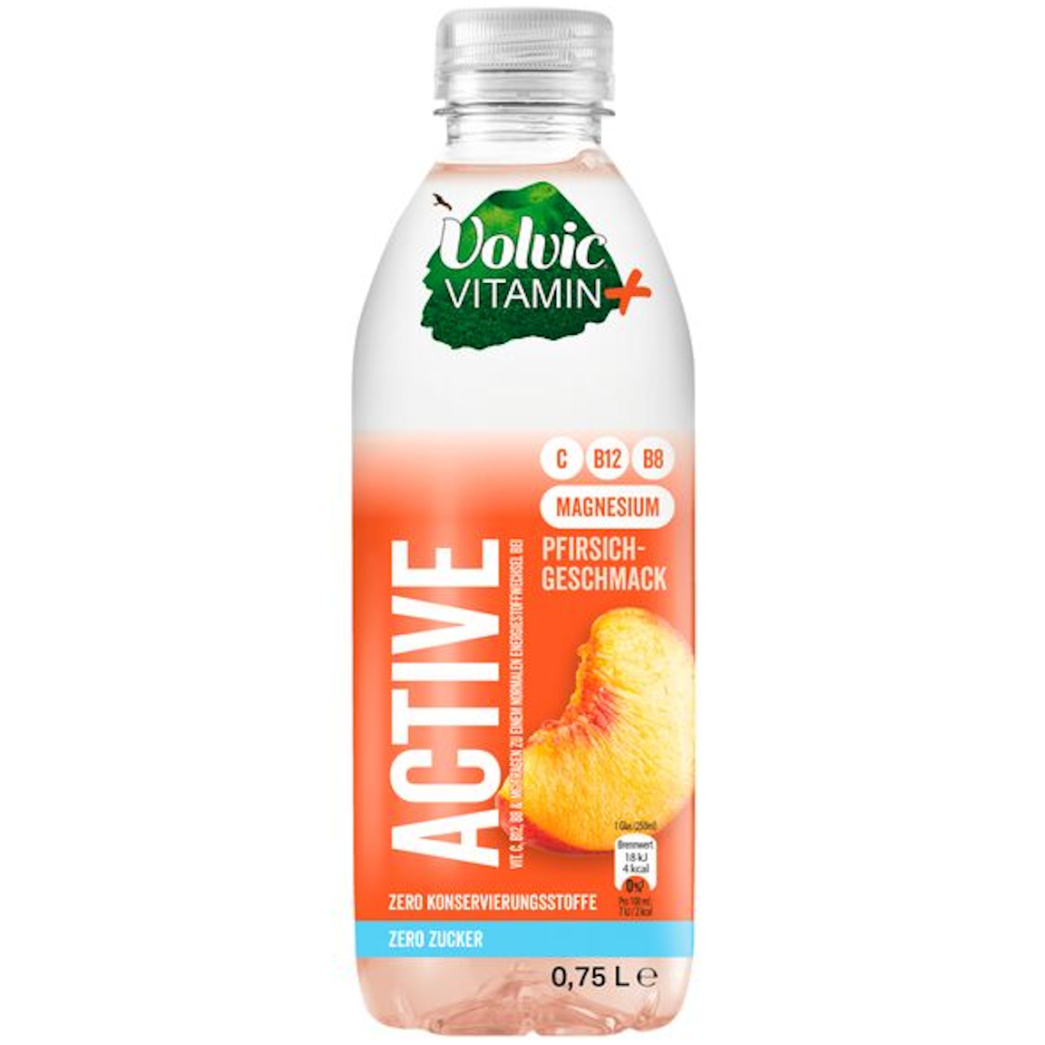 Volvic Vitamin+ Active Pfirsich (6/0,75 Ltr. PET EINWEG)