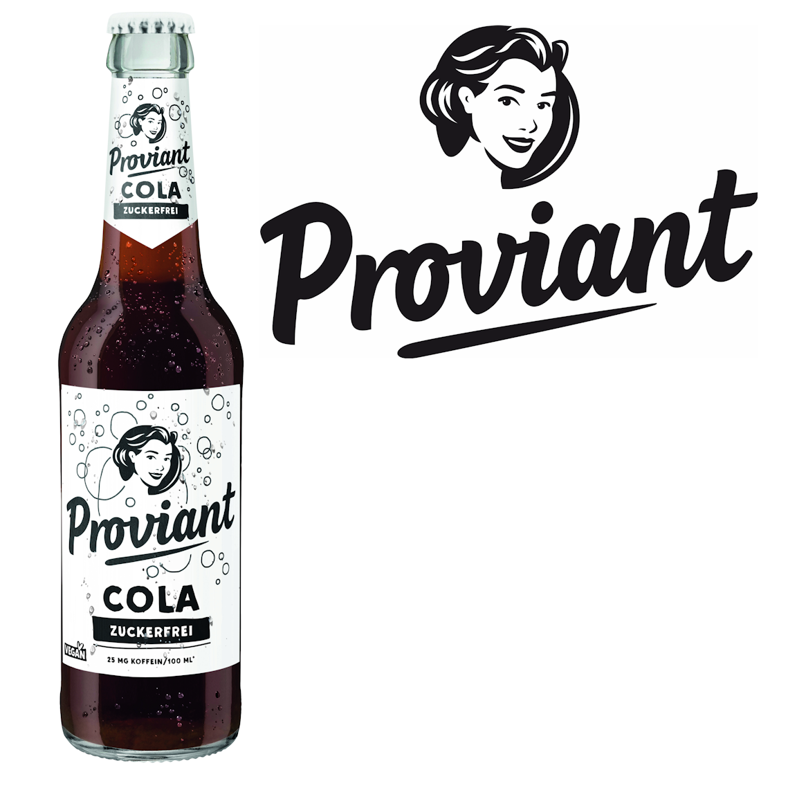 Proviant Cola Zuckerfrei (24/0,33 Ltr. Glas MEHRWEG)