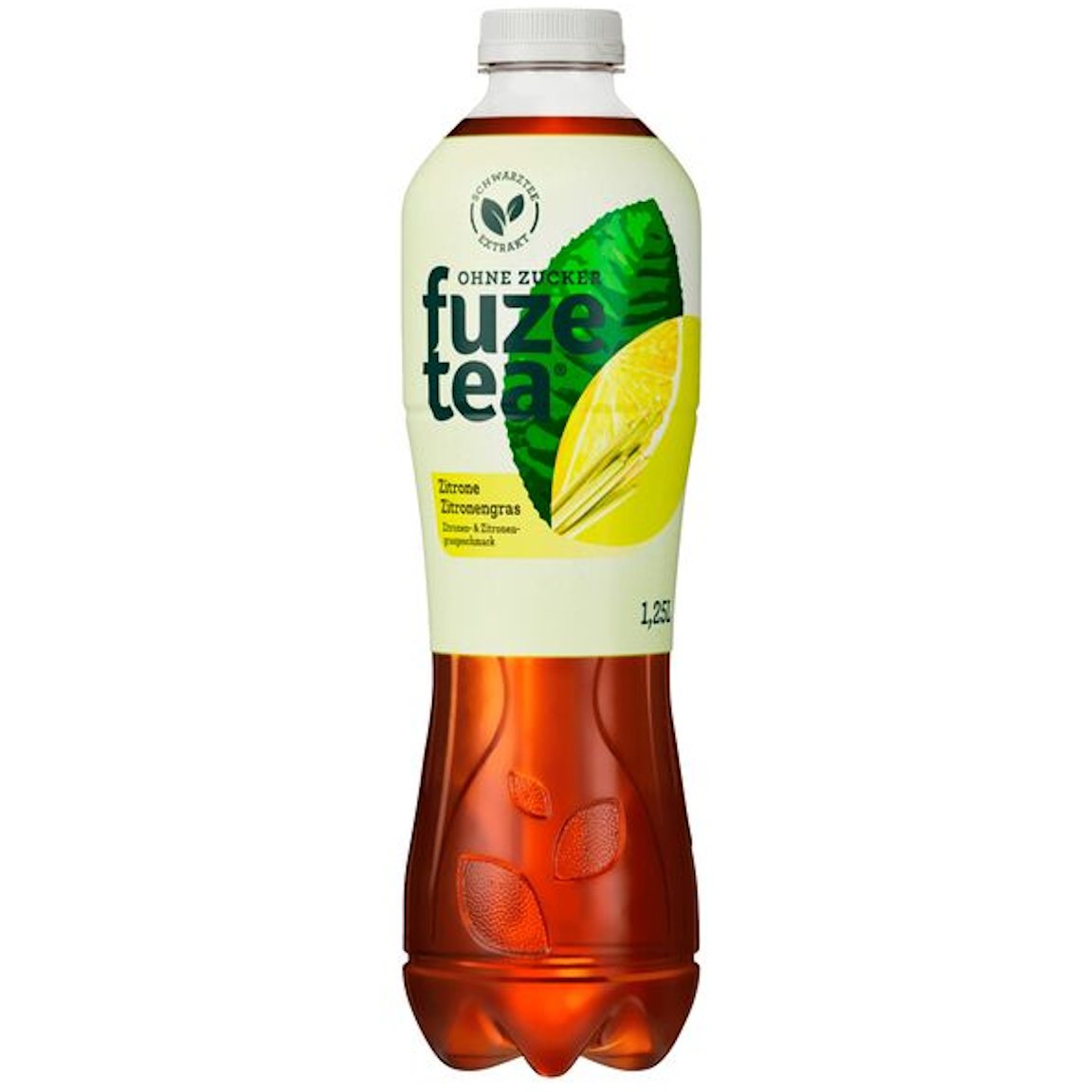Fuze Tea Schwarzer Tee Zitrone Zitronengras o. Zucker (6/1,25 Ltr. PET EINWEG)