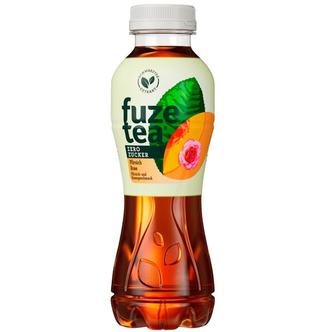 Fuze Tea Zero Schwarzer Tee Pfirsich-Rose  (12/0,40 Ltr. PET EINWEG)
