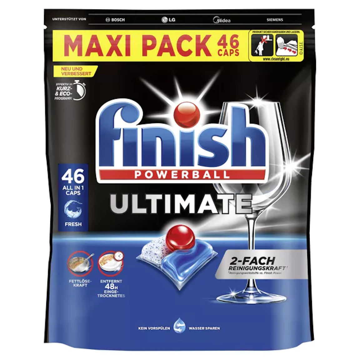 Finish Ultimate All in 1 Powerball Maxipack (46 Stück)